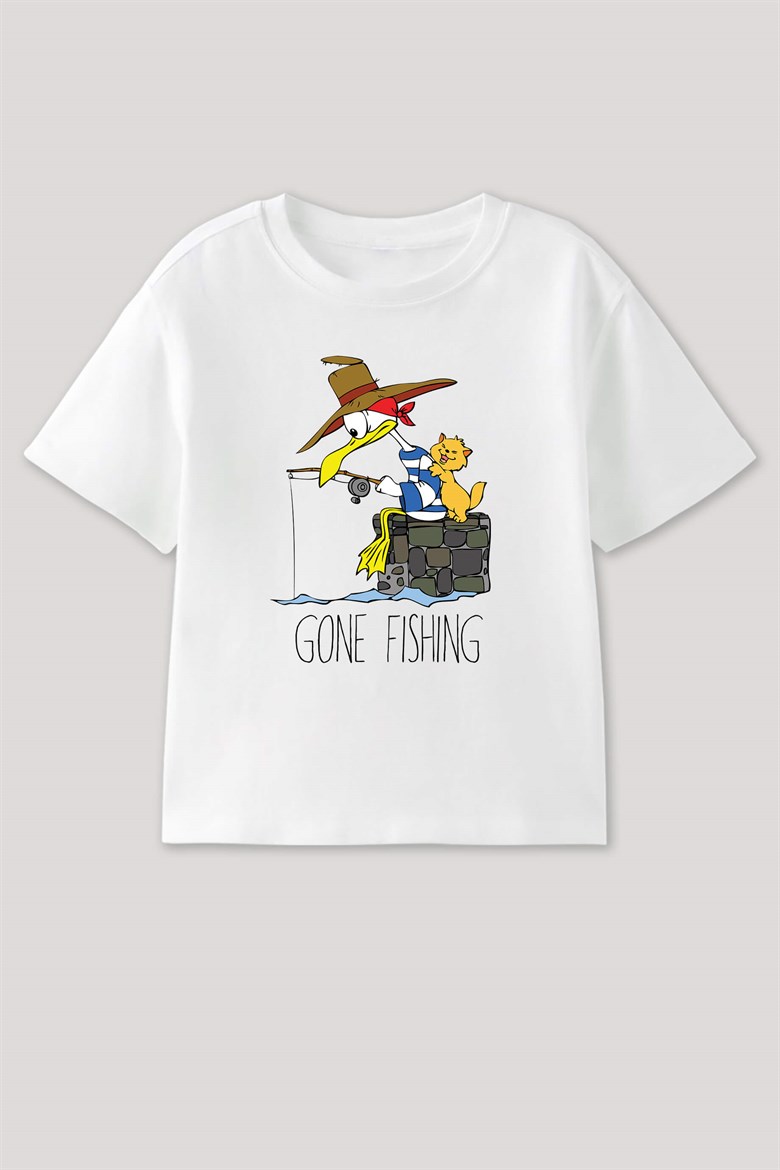 Gone Fishing Çocuk T Shirt